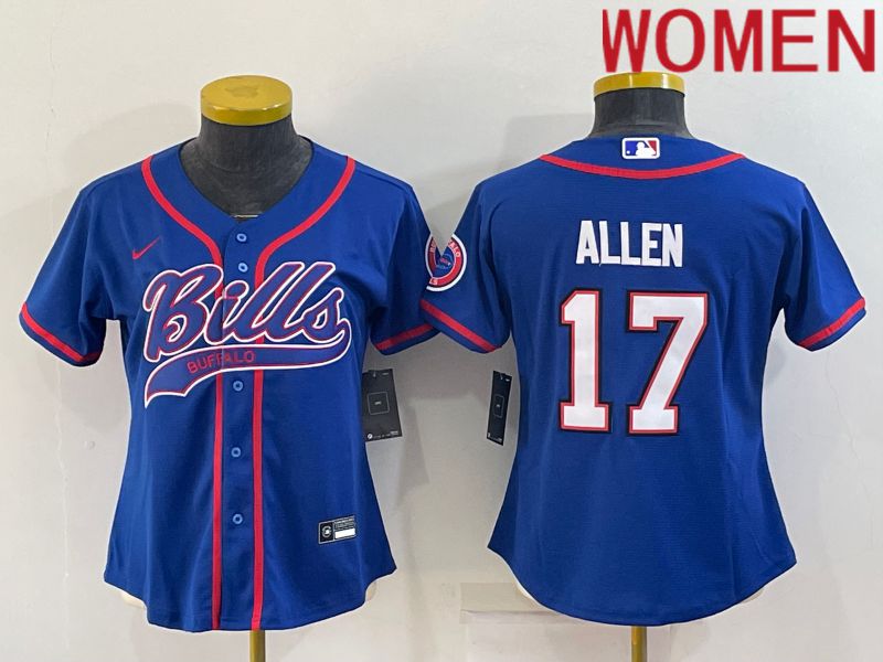 Women Buffalo Bills #17 Allen Blue 2022 Nike Co branded NFL Jerseys